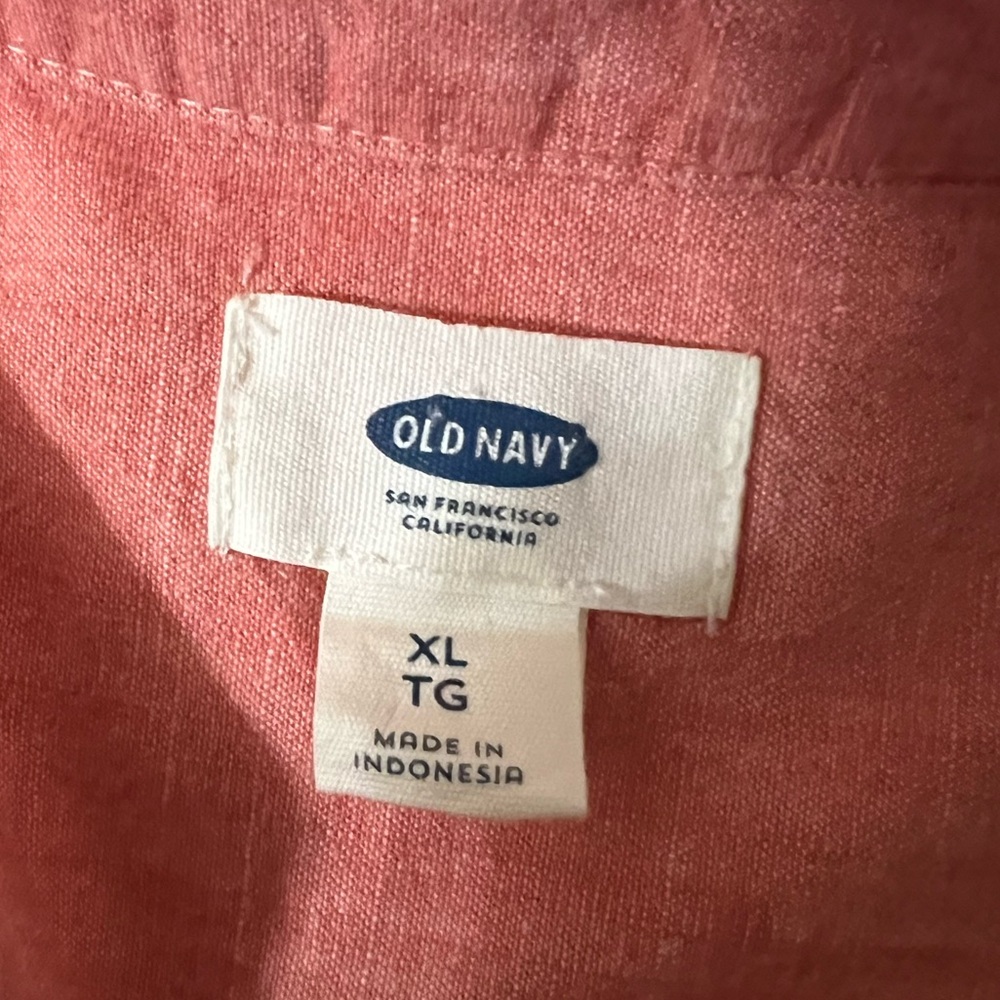 Old Navy Women’s Denim Soft Pink Button-Up Shirt Size XL - Picture 8 of 9